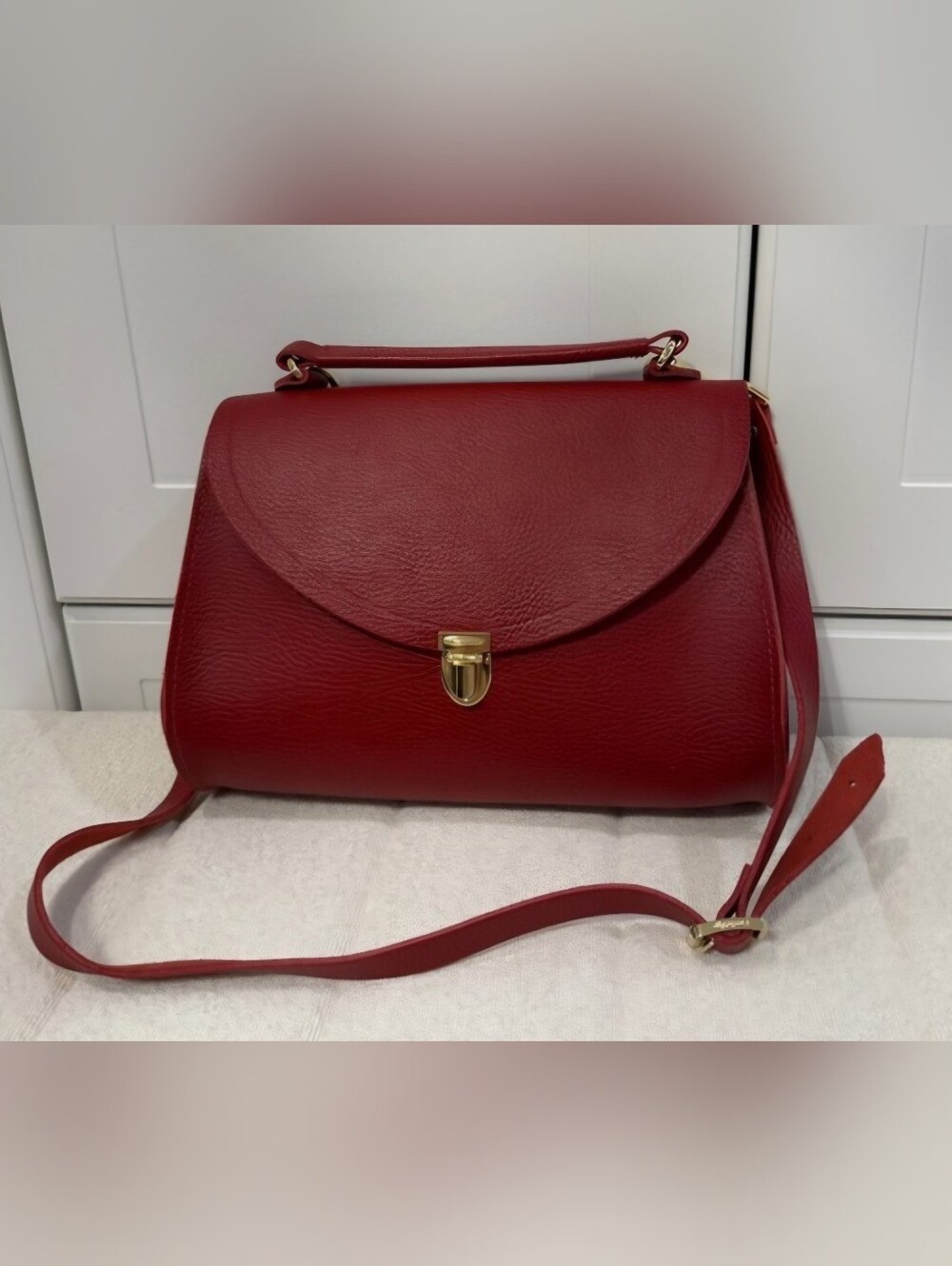 The Cambridge Satchel Company Poppy Satchel in Ruby Red, NWT